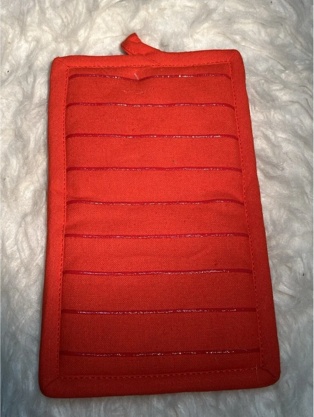 NEW Red With White Stripes Pot Holders